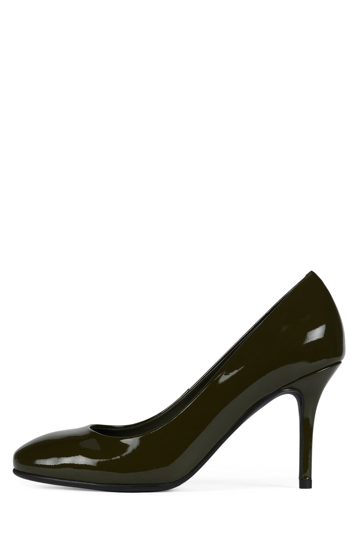 EAL-LIFE Jeffrey Campbell High Heel Olive Crinkle Patent