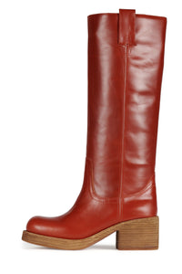 REFLECT-HI Jeffrey Campbell Knee-High Boot Dark Tan