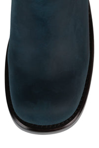 REFLECT Jeffrey Campbell Heeled Boot Teal CH Brown Stack