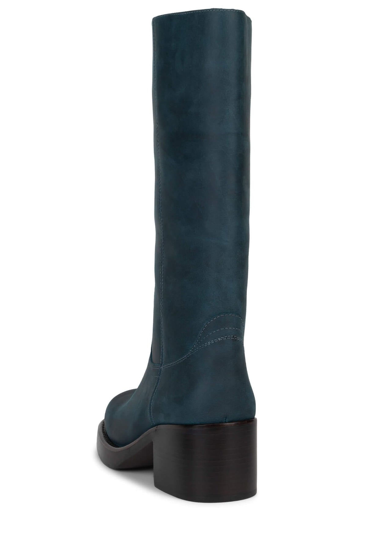 REFLECT Jeffrey Campbell Heeled Boot Teal CH Brown Stack