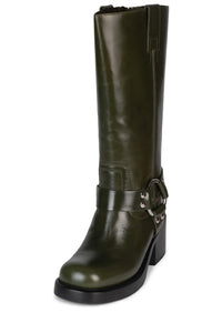 REFLECTION Jeffrey Campbell Knee High Boots Olive Dark Stack
_hover