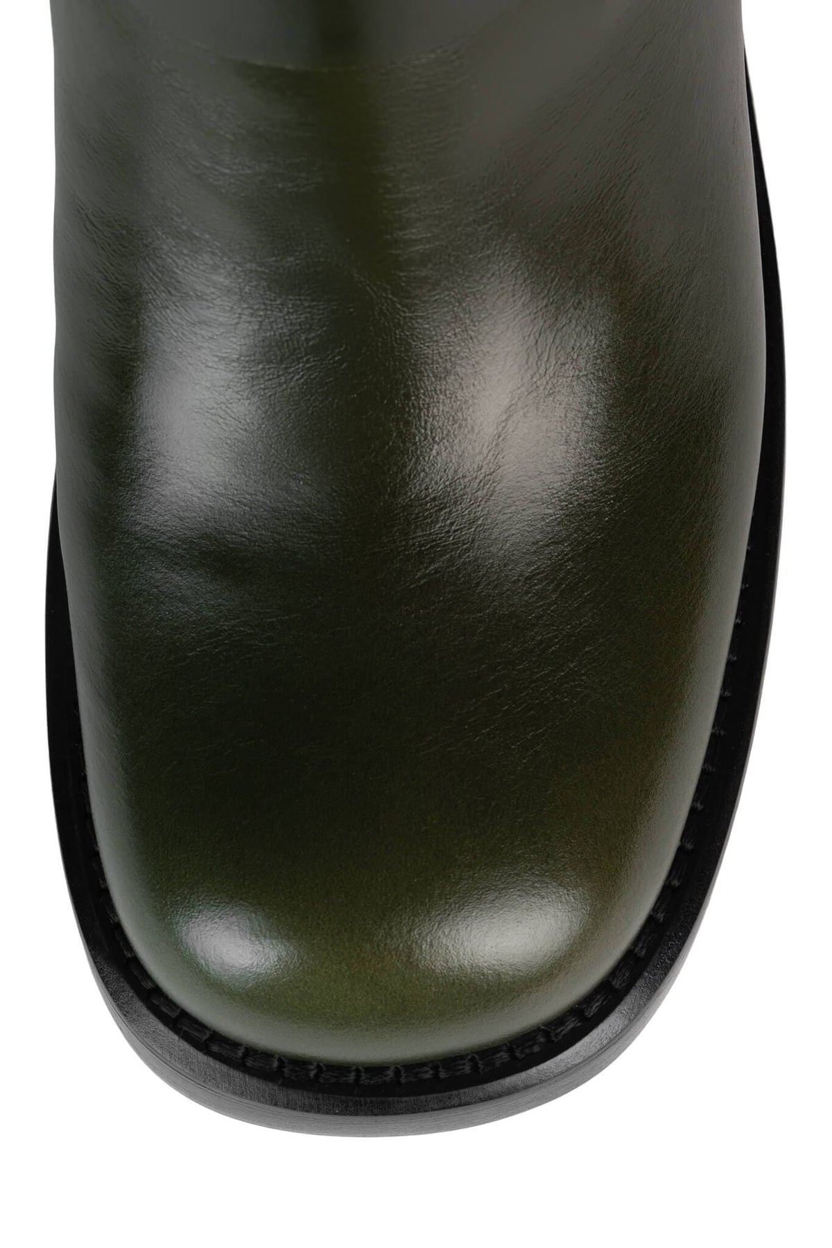 REFLECTION Jeffrey Campbell Knee High Boots Olive Dark Stack