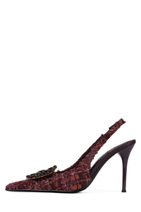 REGARDS Jeffrey Campbell Slingback Pump Purple Multi Tweed