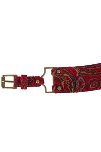 REIN-IN Jeffrey Campbell Tapestry Belt Red Tapestry