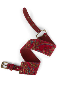 REIN-IN Jeffrey Campbell Tapestry Belt Red Tapestry