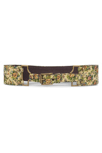 REIN-IN Jeffrey Campbell Tapestry Belt Beige Floral Tapestry