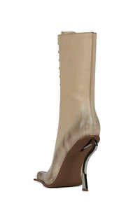 REMBRANDT Jeffrey Campbell Heeled Boot Beige Ruboff