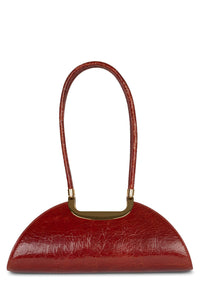 RETROGRADE Jeffrey Campbell Shoulder Bag Red Crinkle Gold