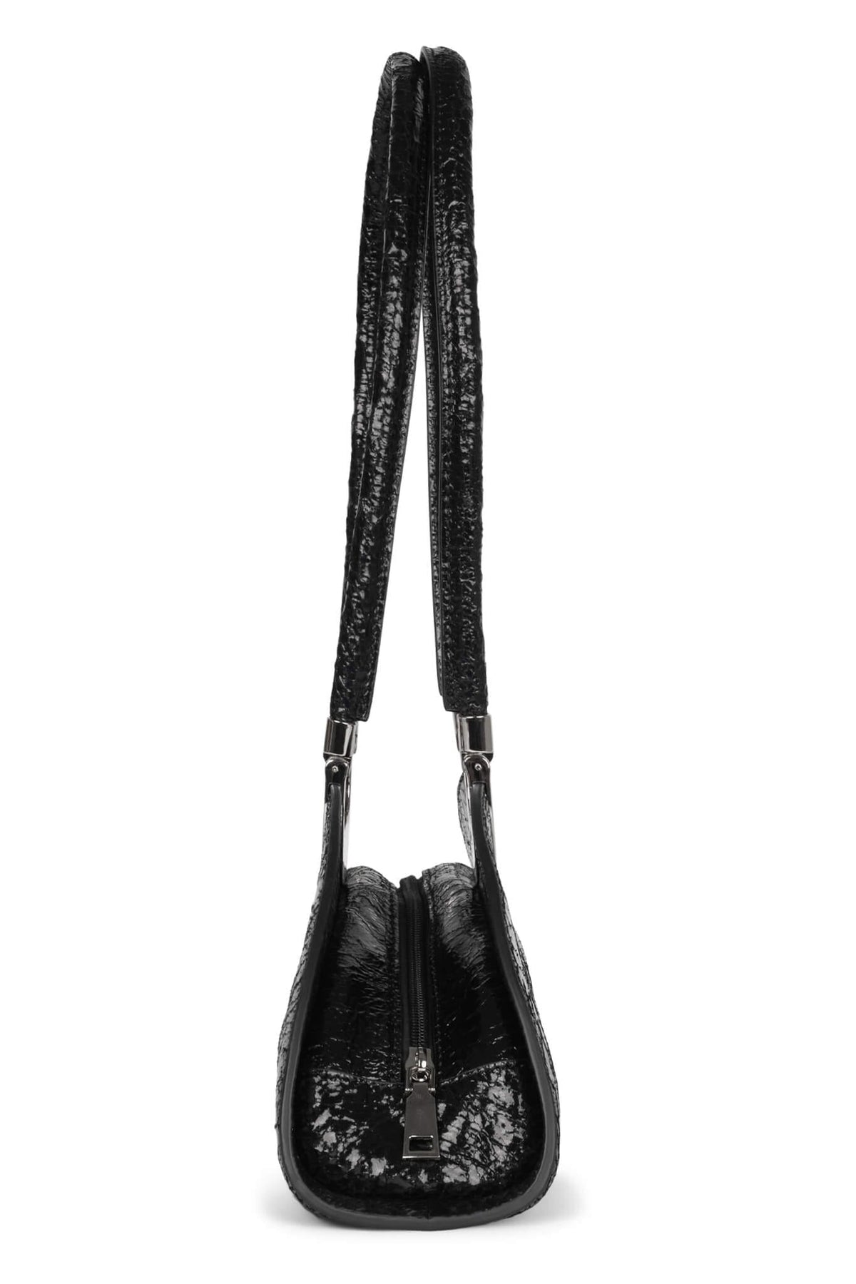 RETROGRADE Jeffrey Campbell Shoulder Bag Black Crackle