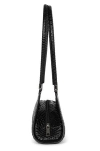 RETROGRADE Jeffrey Campbell Shoulder Bag Black Snake