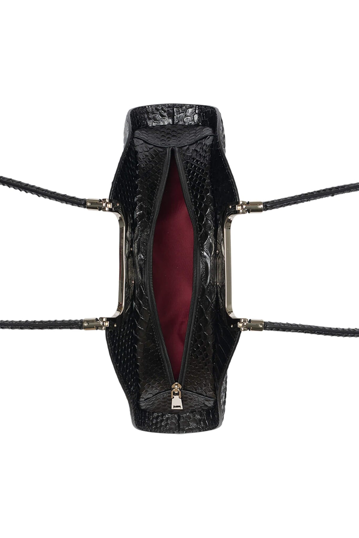 RETROGRADE Jeffrey Campbell Shoulder Bag Black Snake 