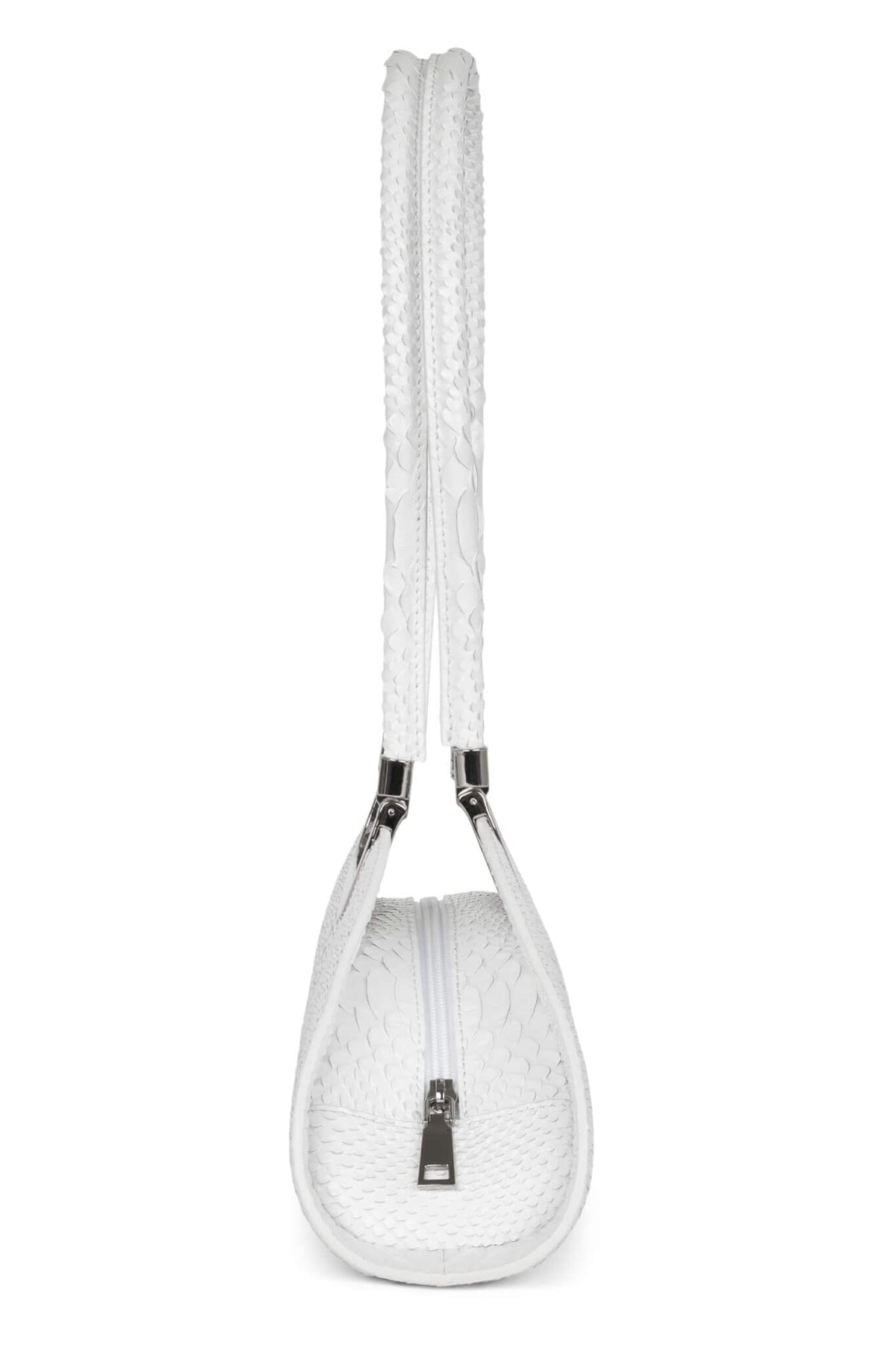 RETROGRADE Jeffrey Campbell Shoulder Bag White Snake Silver_hover