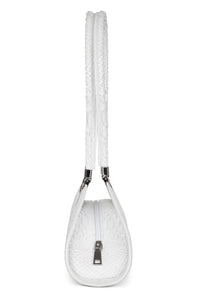 RETROGRADE Jeffrey Campbell Shoulder Bag White Snake Silver_hover