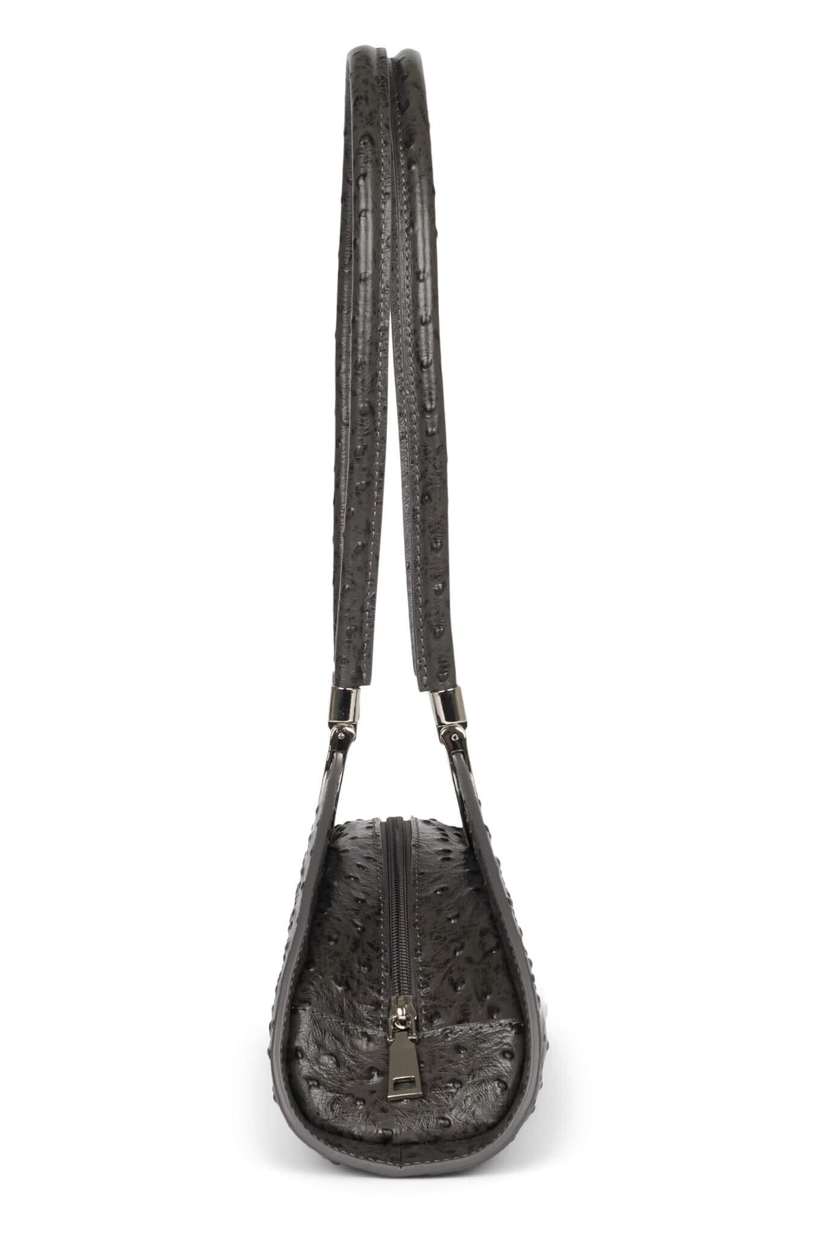 RETROGRADE Jeffrey Campbell Shoulder Bag Grey Ostrich Silver
_hover