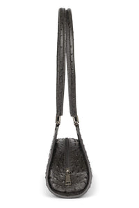 RETROGRADE Jeffrey Campbell Shoulder Bag Grey Ostrich Silver
_hover