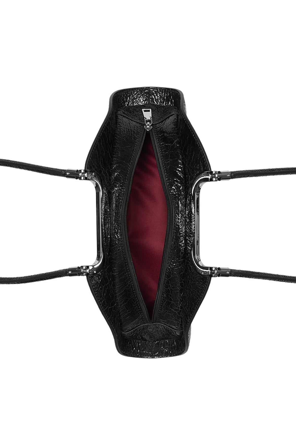 RETROGRADE Jeffrey Campbell Shoulder Bag Black Crackle 