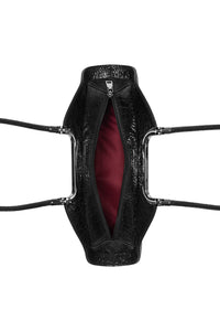 RETROGRADE Jeffrey Campbell Shoulder Bag Black Crackle 