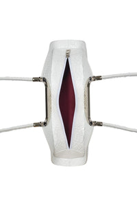 RETROGRADE Jeffrey Campbell Shoulder Bag White Snake Silver 