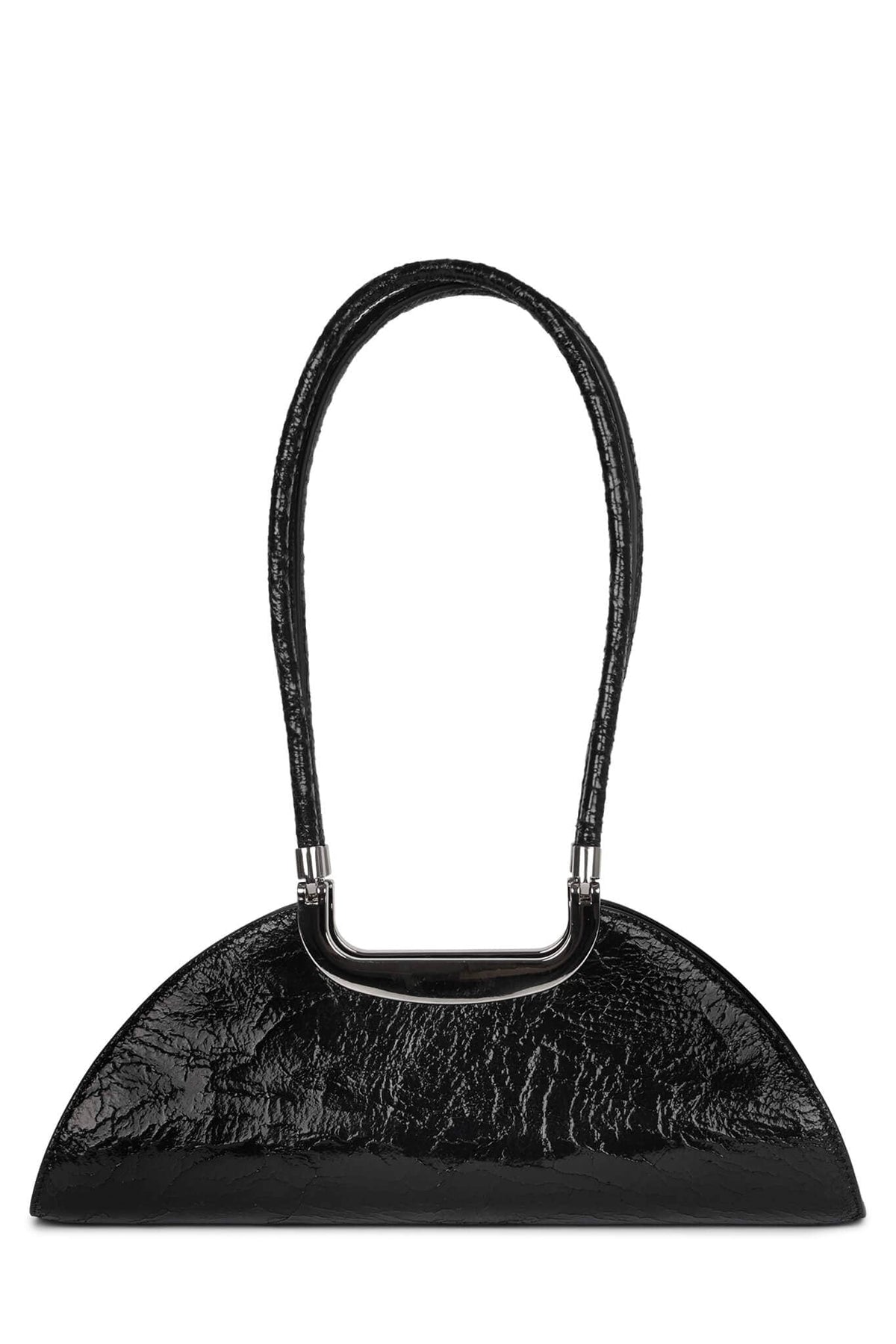 RETROGRADE Jeffrey Campbell Shoulder Bag Black Crackle 