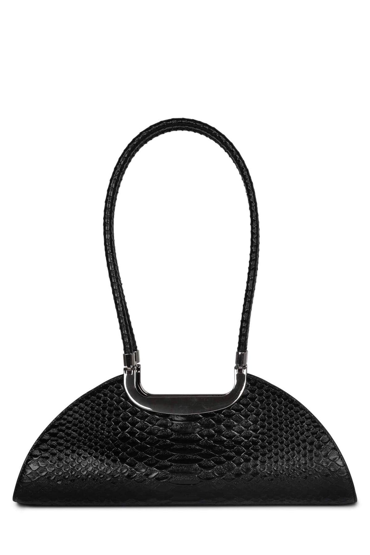 RETROGRADE Jeffrey Campbell Shoulder Bag Black Snake 