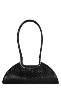 RETROGRADE Jeffrey Campbell Shoulder Bag Black Snake 