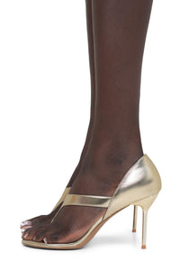 RHIAN Jeffrey Campbell Heeled Sandal Light Gold Metallic