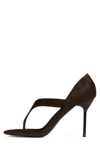 RHIAN Jeffrey Campbell Heeled Sandal Brown Suede