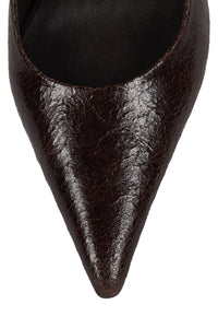 RISKTAKER3 Jeffrey Campbell Stiletto Heels Pump Brown Crackle
