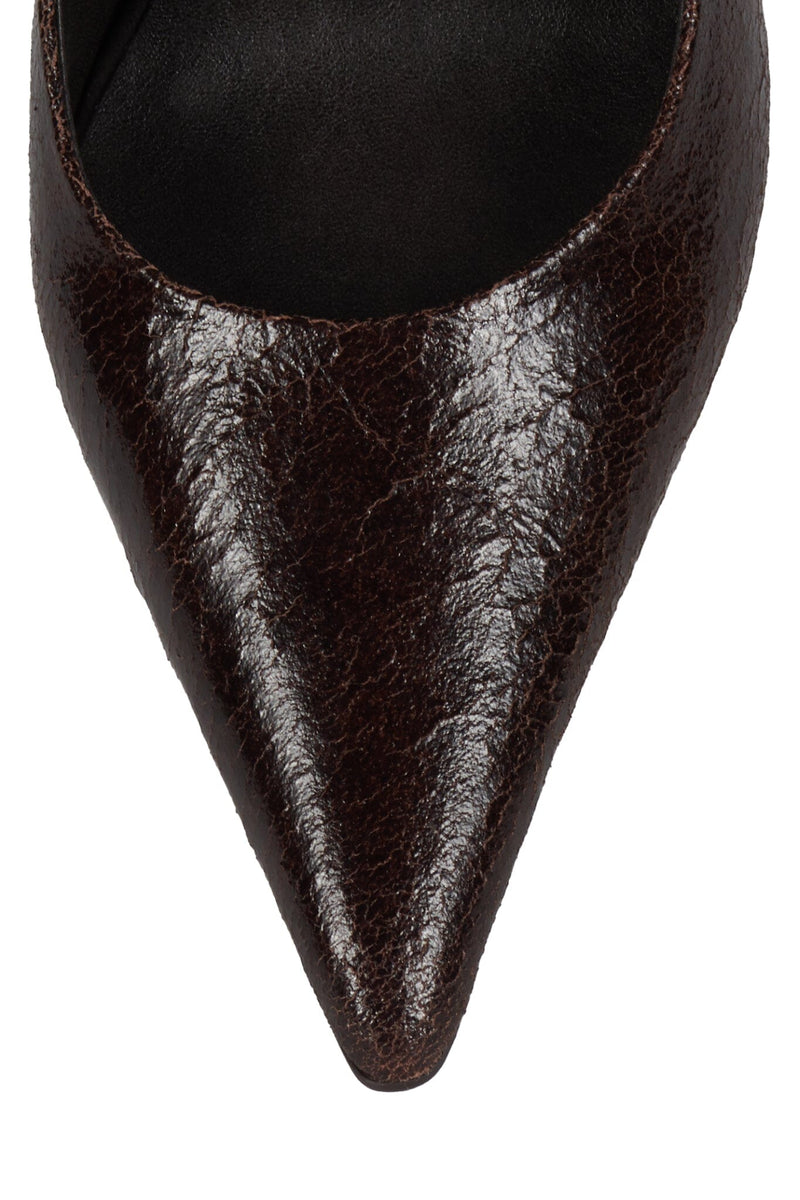 RISKTAKER3 Jeffrey Campbell Stiletto Heels Pump Brown Crackle