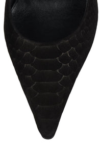 RISKTAKER3 Jeffrey Campbell Stiletto Heels Pump Black Matte Snake