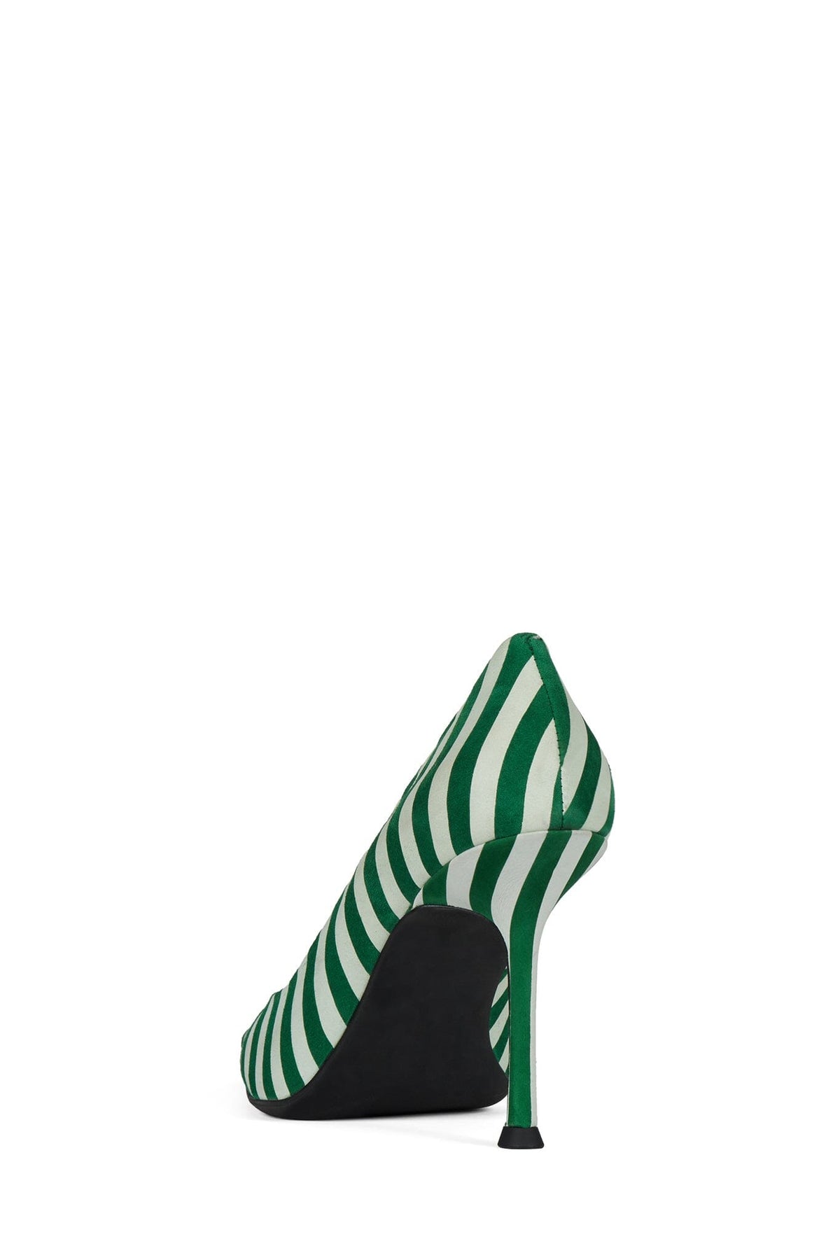RISKTAKER3 Jeffrey Campbell Stiletto Pump Green White Stripe Suede