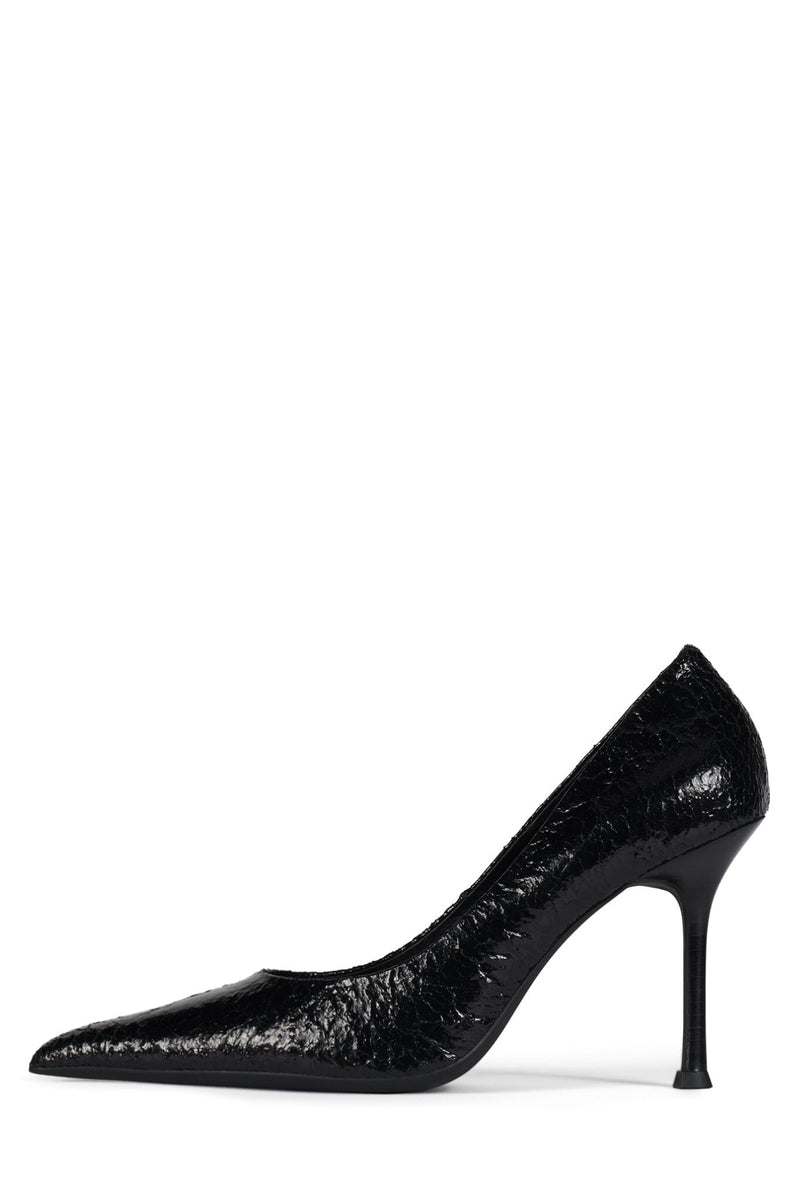 RISKTAKER3 Jeffrey Campbell Stiletto Heels Pump Black Crackle