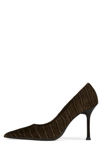 RISKTAKER3 Jeffrey Campbell Stiletto Heels Pump Taupe Snake