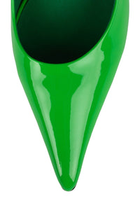 RISKTAKER3 Jeffrey Campbell Stiletto Heels Green Neon Patent 