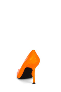RISKTAKER3 Jeffrey Campbell Stiletto Heels Orange Neon Patent