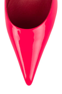 RISKTAKER3 Jeffrey Campbell Stiletto Heels Fuchsia Neon Patent 