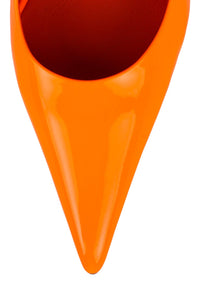 RISKTAKER3 Jeffrey Campbell Stiletto Heels Orange Neon Patent