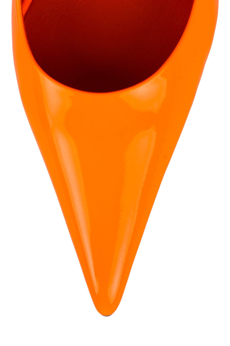 RISKTAKER3 Jeffrey Campbell Stiletto Heels Orange Neon Patent