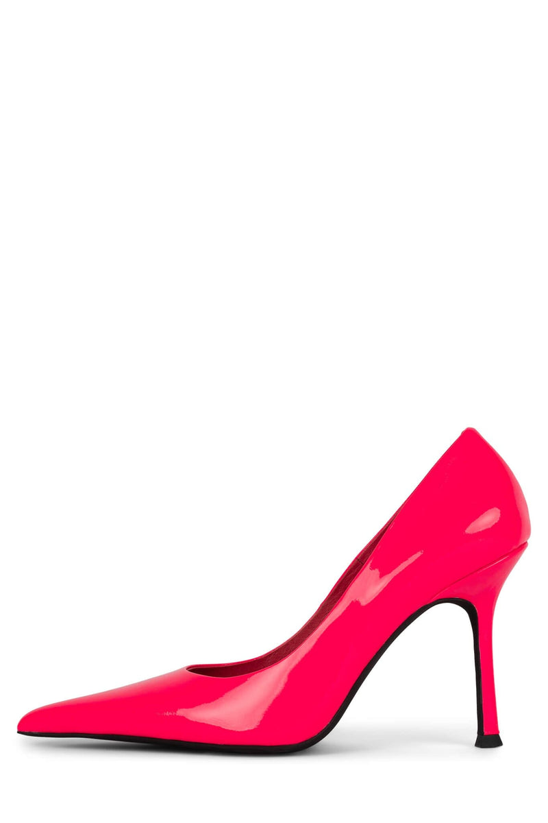 RISKTAKER3 Jeffrey Campbell Stiletto Heels Fuchsia Neon Patent 
_hover