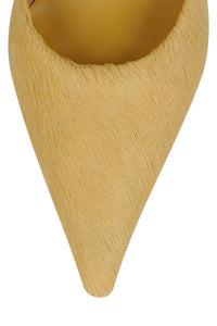ROBYN-F2 Jeffrey Campbell Stiletto Mule Yellow Long Hair