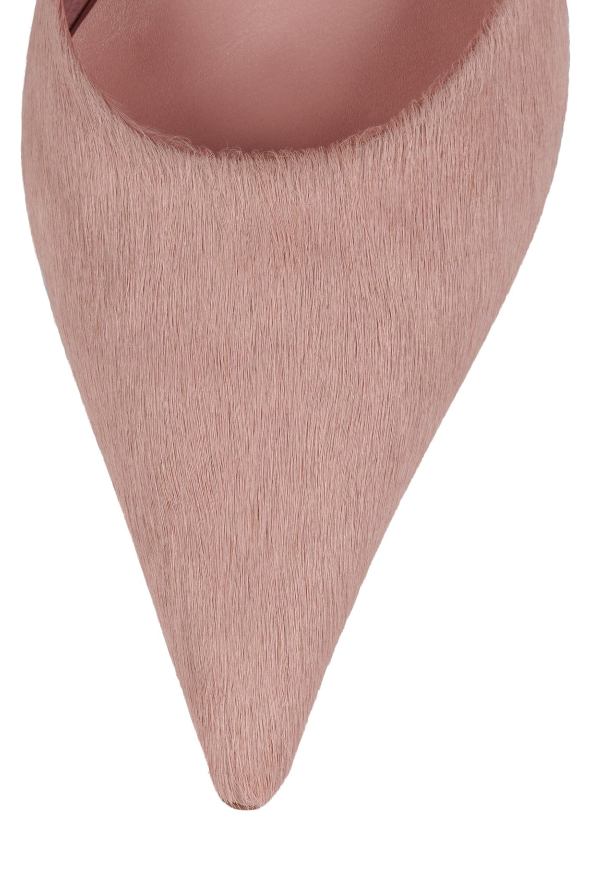 ROBYN-F2 Jeffrey Campbell Stiletto Mule Pink Long Hair