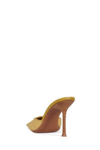 ROBYN-F2 Jeffrey Campbell Stiletto Mule Yellow Long Hair