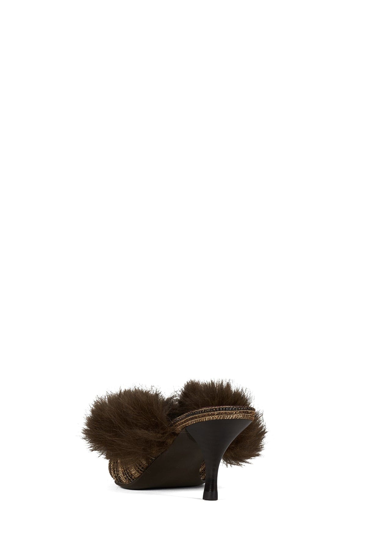 ROCAILLIE Jeffrey Campbell Heeled Mule Copper Brocade Combo