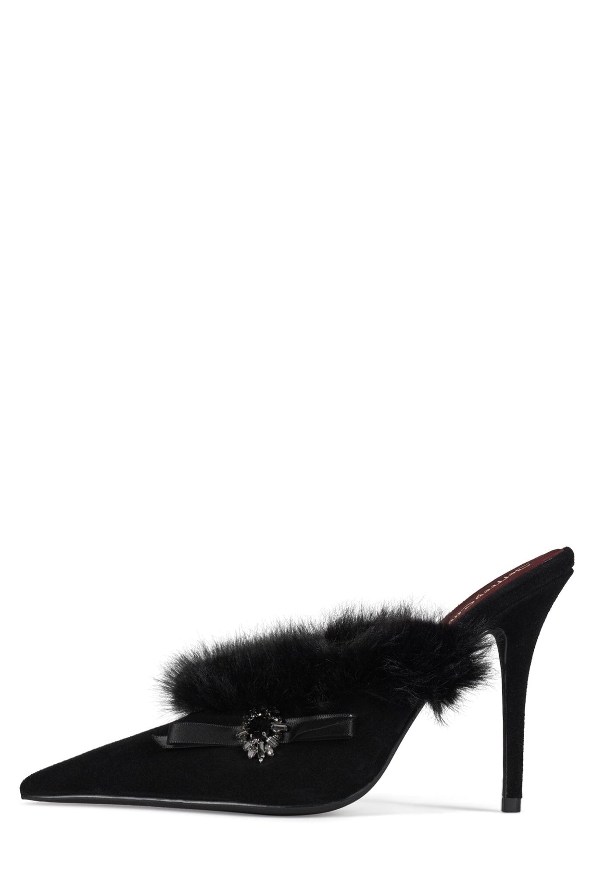 ROCOCO-HI Jeffrey Campbell Heeled Mule Black Suede Combo