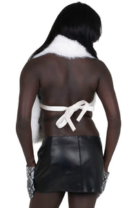 ROMANOV-F TOP Jeffrey Campbell Faux-Fur Top White
_hover