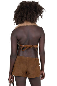 ROMANOV-F TOP Jeffrey Campbell Faux-Fur Top Light Brown
_hover