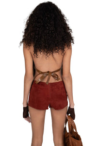 ROMANOV-F TOP Jeffrey Campbell Faux Fur Top Light Brown 