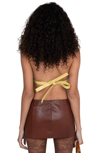 ROMANOV-F TOP Jeffrey Campbell Faux-Fur Top Yellow