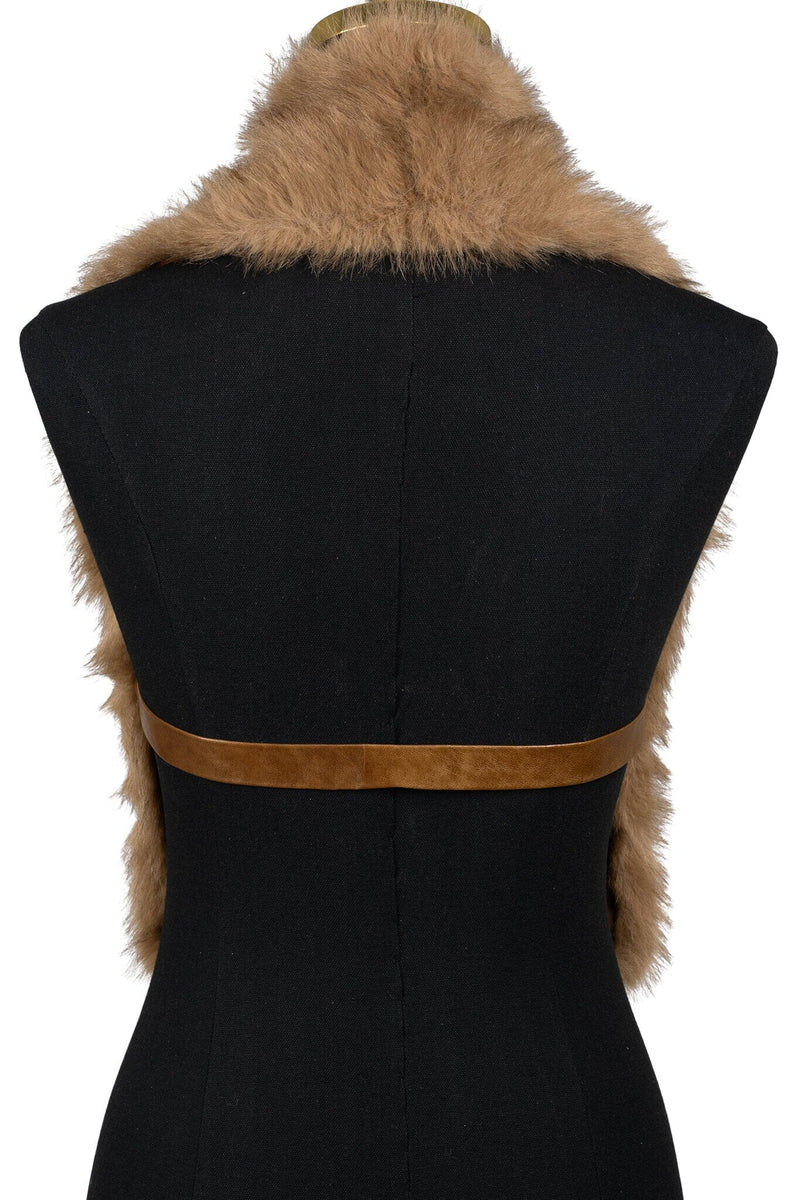 ROMANOV-F TOP Jeffrey Campbell Faux-Fur Top Light Brown