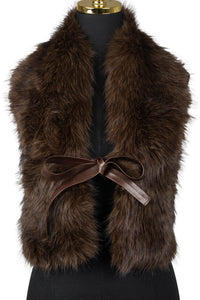 ROMANOV-F TOP Jeffrey Campbell Faux-Fur Top Brown Main
